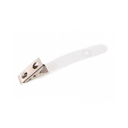 Pince crocodile métal avec lanière plastique (lot de 100) -[1412050]-