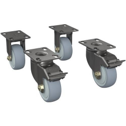 Zebra, Roues, 4 pcs pour Armoire intelligente Intelligent Cabinets -[CS-RAC-WHEEL]-