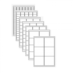 Etiquettes En Planches A4, Papier Blanc Adhésif Permanent, Coins Vifs, 52,7x29,7mm -[2645]-
