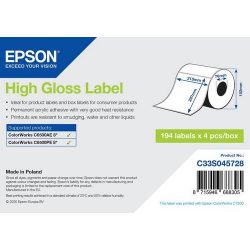epson etiquettes papier blanc haute brillance pour cw c6500, cw c6500, 210x297mm