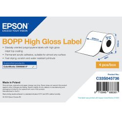 epson etiquettes polypropylène haute brillance pour cw c6500ae, 203mmx152mm