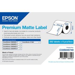 epson etiquettes papier prémium blanc mat pour cw c6000, cw c6500, c7500, 105x210mm