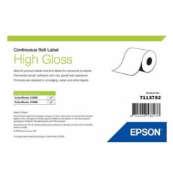 Epson, étiquettes Papier High Gloss, 51mm x 33m (Continue), pour Colorworks C3400 et C3500 -[7113752]